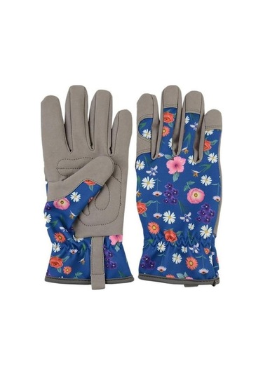 Novahub 1 Çift Bahçe Eldiveni Aşınmaya Dayanıklı Diken Geçirmez Delinmeye Dayanıklı Nefes Alabilen Rahat Fit Çiçek Baskı İş Eldiveni - Xl