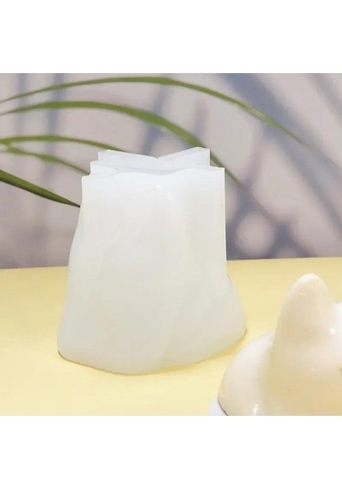 Fastbuy Bosphorusboutique Tozu Süt Soğuk Silikon Kedi Kase Kalıp, Sevimli Puding Kek Aksesuar, Cadılar Bayramı Dekorasyon, B Beyaz