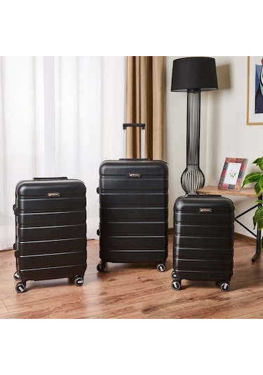 Hoffmanns Titan Büyük Boy Abs Valiz - Siyah - 76x52x30 Cm Siyah