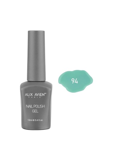 Alix Avien Açık Yeşil Kalıcı Oje 94-yoğun Renk Veren Jel Oje 12 Ml-nail Uv Gel Polish 94