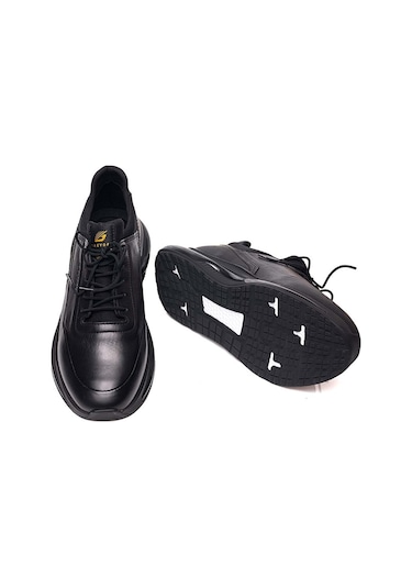 Greyder 16492 Erkek Hakiki Deri Streç Air Taban Günlük Ayakkabı Siyah