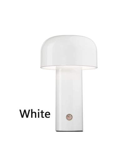 Beyaz İtalyan Mantar Masa Lambası Taşınabilir Kablosuz Dokunmatik Şarj Edilebilir Gece Lamb Usb Masa Lambası Gece Lambası 56897046 Beyaz