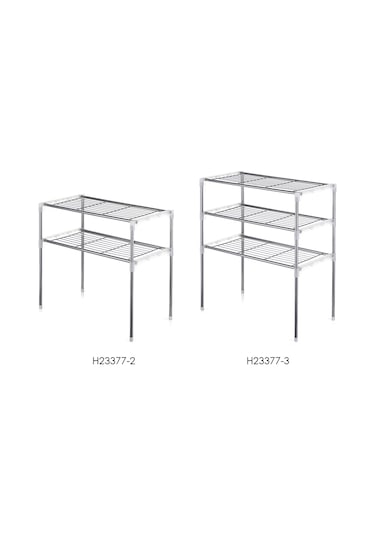 Wezone İki Katlı Demir Ve Plastik Mutfak/banyo Dolapı - Sağlıklı Saklama Rafı Z002 Diğer