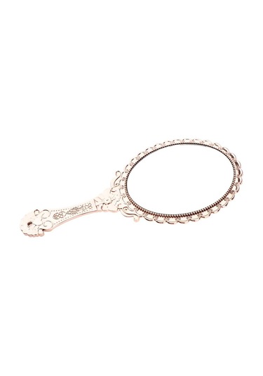 Dolıty Makyaj Için Kabartmalı Gül Tasarımlı Antika El Aynası Gül Altın