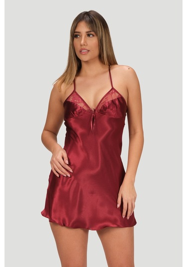 NBB Kadın Bordo Precious Gecelik Sabahlık Takımı