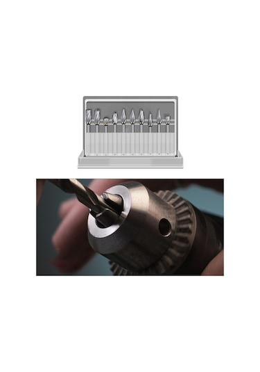 Yihemaoyi 10 Parça Karbür Freze Seti Tungsten Çelik Tek-kesim