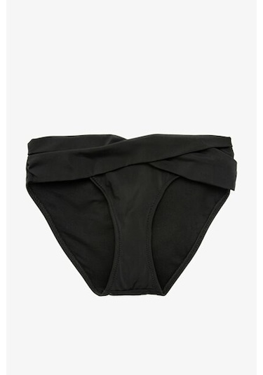 Deep Beach Basic Twist Beli Geçme Detaylı Bikini Altı Siyah