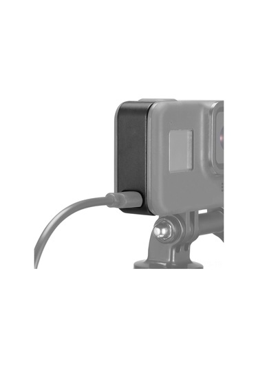 Fosenze Gopro Hero 8 Black Kamera Pil Kapağı - Pil Tutucu Sponge İçli, Şarj/mikrofon Delikli, Dayanıklı Plastik Aksesuar Gümüş