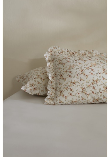 Karaca Home Mizu Fırfırlı 2'li Yastık Kılıfı Offwhite Beyaz