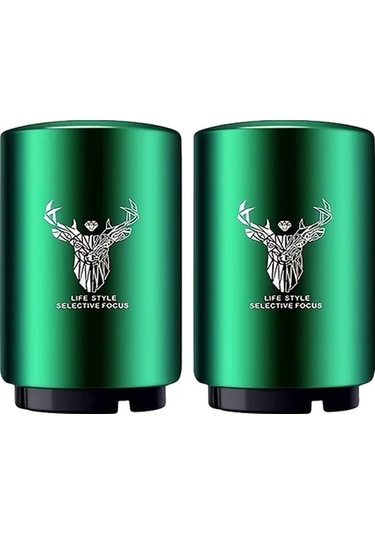 Oldfriend Yeşil 2 Adet Otomatik Bas Çek Bira Şişe Açacağı Paslanmaz Çelik Tek Elle Kullanım Yeşil 2 Adet