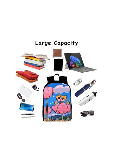 Trendooze Uygun, Siyah Siyah Siyah Sırt Seyahat, Sailor Organizasyon Moon Kawaii Karikatür, İş İnç İle, İçin, Genç, Dizüstü Çoklu Cf93 Çantası, Çalışması Bölmeleri Bilgisayara 15.6 Hn Siyah