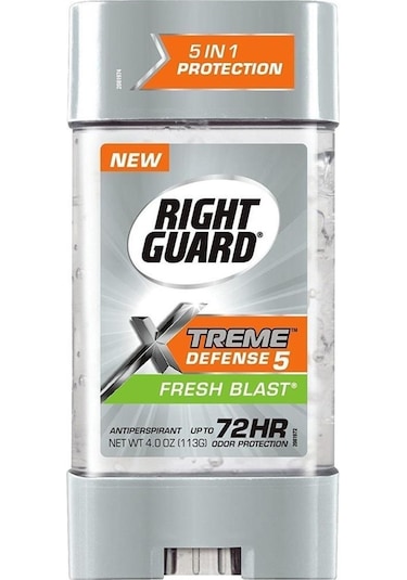 Right Guard Xtreme Defense 5 Fresh Blast Erkek Deodorant Jel 113 G