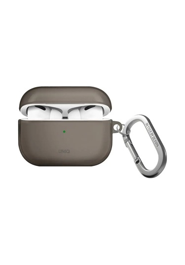 Unıq  Airpods Uyumlu Pro 2 İçin Kılıf Glase Tpu Kılıf Karabinalı 147855445 Gri