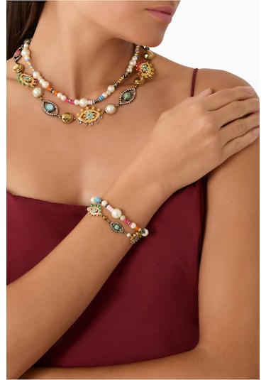Kurt Geiger Multi - Strand Eye Bileklik, Pirinç - Kristal Çok Renkli