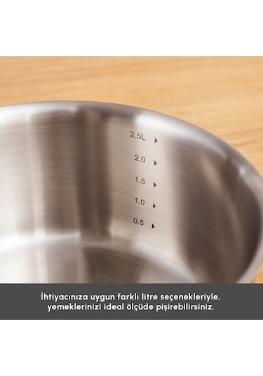 Karaca Power Steel 316+ 3ply Discovery İndüksiyon Tabanlı 8 Parça Çelik Tencere Seti Gümüş