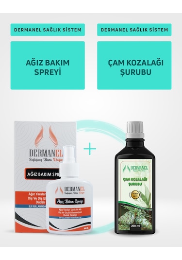 Dermanel Ağız Bakım Spreyi 100 ML + Dermanel Çam Kozalağı Şurubu 250 ML