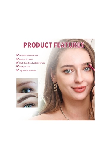 Wezone 2 Adet Çok Fonksiyonlu Kaş Fırçası - İnce Tüy, Dürtmeyen, Su Ve Ter Dayanıklı, Doğal立体 Göz Kaşları İçin