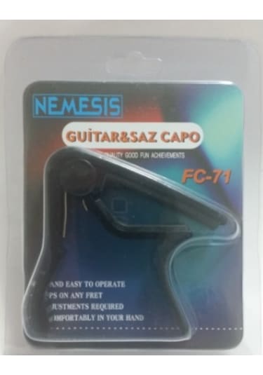 Nemesis Fc-71 Model Siyah Renk Metal Ukulele Kapo Kelepçe