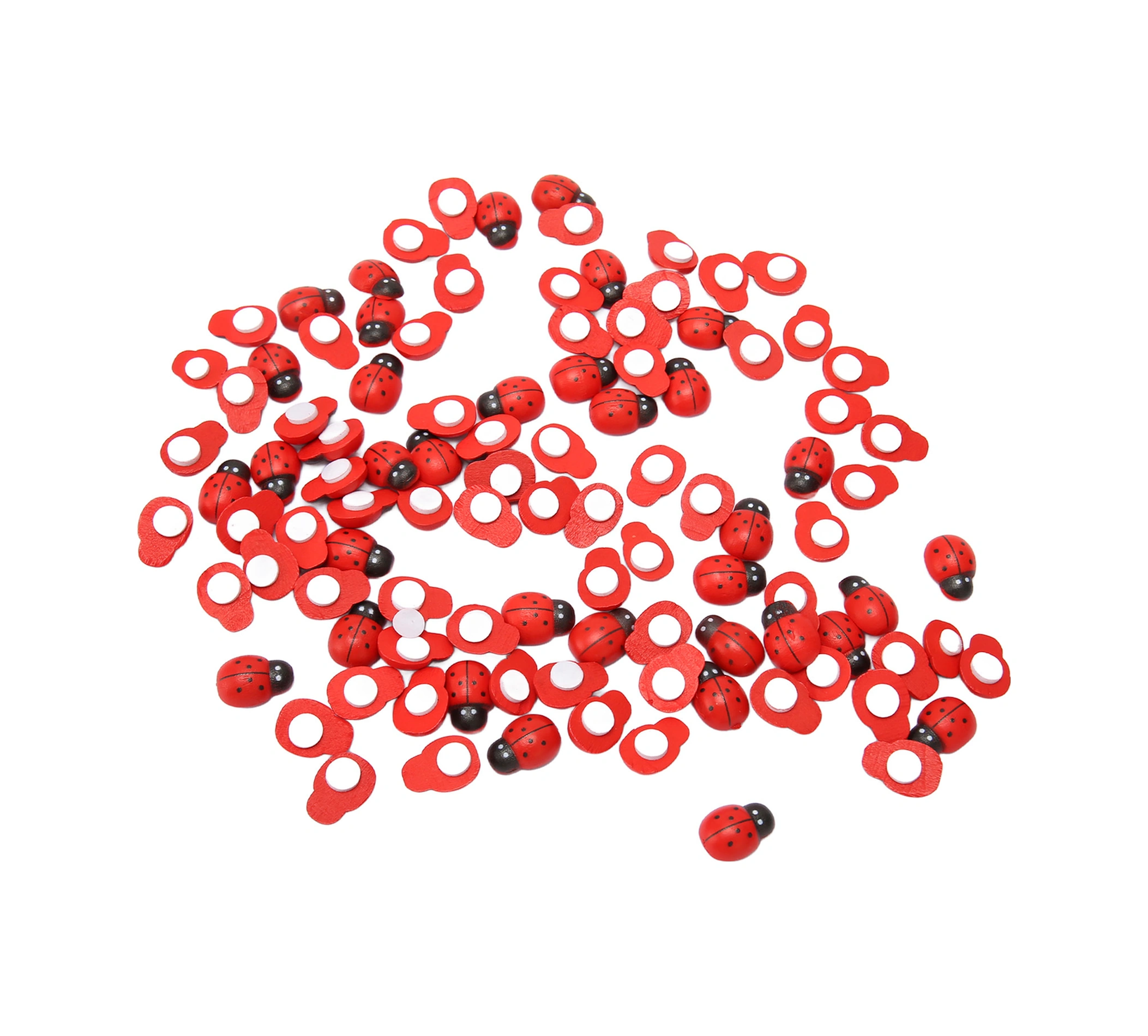 Wezone 100 Adet Ahşap Böcek Sticker: Kendinden Yapışkan, El İşleri Ve Dekorasyon İçin, Renkli, Çocuk El Becerileri Geliştirici, Ev Dekoru Diğer