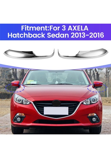 Xiaaokeji Mazda 3 Axela 2013-2016 İçin Araba Dikiz Aynası Kapağı Trim Şeritleri