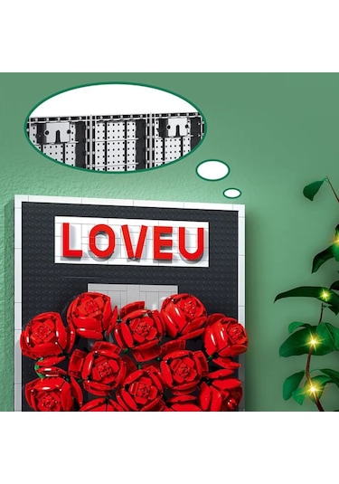 Love U Gül Fotoğraf Çerçevesi