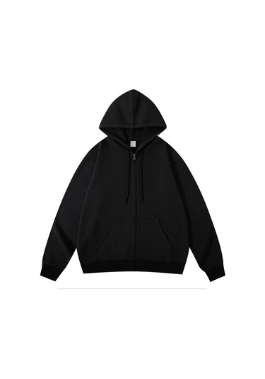 Erkek Kapüşonlu Sweatshirt Fermuarlı Hırka Kırmızı