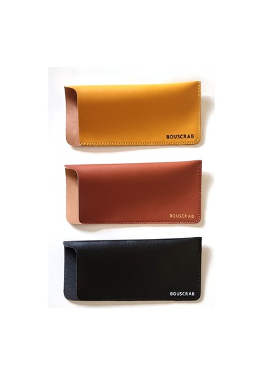 Bouscrab Hafif ve Kompakt Tasarım Üç Renk Bir Arada Gözlük Kılıfı 17 x 8 CM