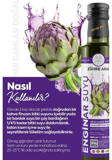 Zühre Ana Ekstraktlı Enginar Suyu 500 ML