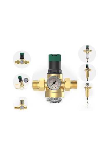 Geeroyoo Tane Çinko Bakır Çift Bağlantı Su Basıncı Azaltıcı, Honeywell Kalitesi, Filtre Ağ Ve Pc Şişe İle Endüstriyel Tesisler İçin