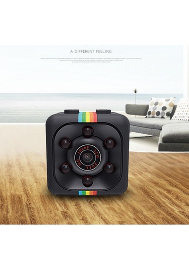 Qingmipy Küçük Taşınabilir 1080p Hd Kameralar, Geniş Açı Görüş, Hareket Algılama, 100 Dakika Çalışma Süresi, Siyah 32g Tf Kart Desteği