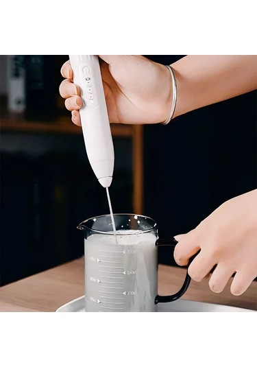 2'si 1 Arada Mutfak Eşyaları Usb Şarj Elektrikli Yumurta Çırpıcı Mini Blender Mutfak Aksesuarları Mikser Ev Aletleri Çift Kafa Bar Beyaz Beyaz