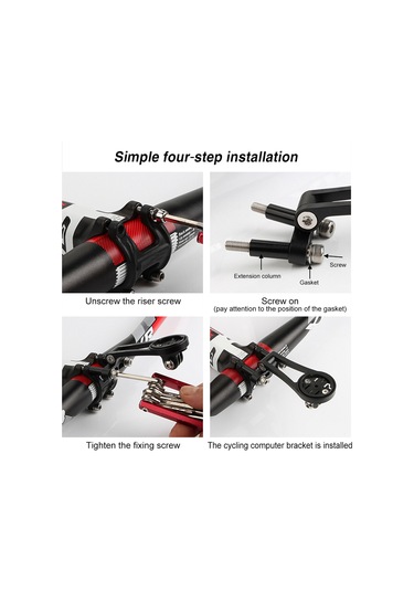 Symbee Gub G696 Alüminyum Bisiklet Kodu Tablosu Uzantı Tutucu: Ayarlandırabilir Açı, Hafif Ve Dayanıklı, Çeşitli Aksesuarlar İçin Uygun Kırmızı