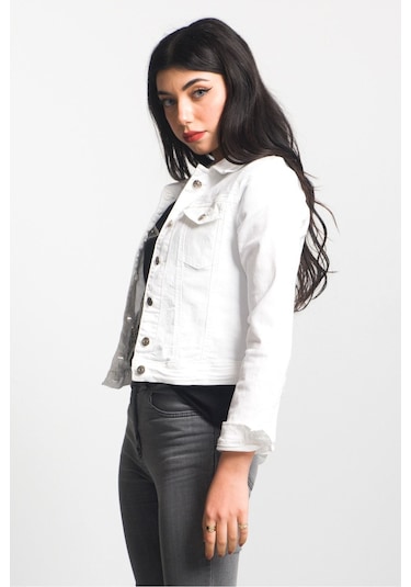 Bold & Young Gül Kurusu Power Strech Kot Mont beyaz