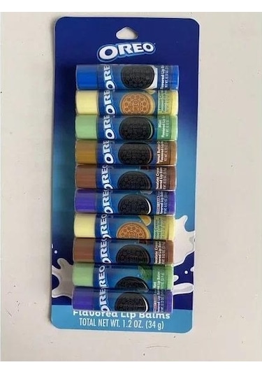 Oreo Flavored Lip Balms 10'lu