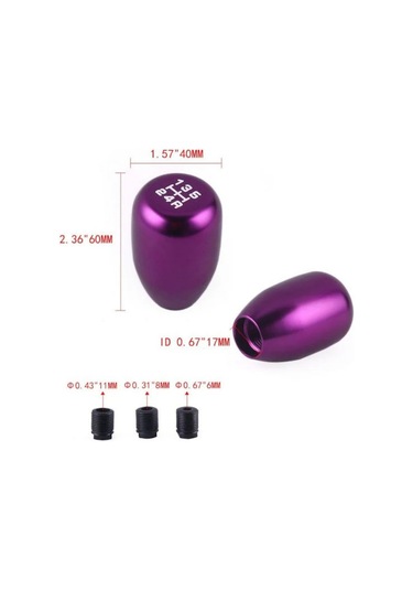 Metal Vites Topuzu Aparatlı Üniversal Alüminyum Mor GLZ03702415