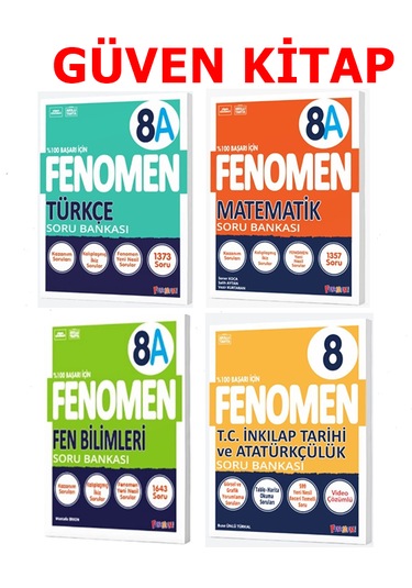 Fenomen Yayınları 8.sınıf A Türkçe Matematiik Fen Ve İnkılap Set
