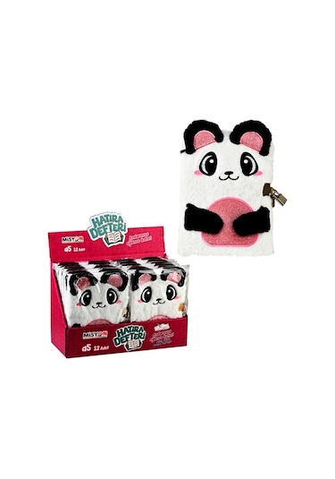 Peluş Hatıra Defteri Kilitli Panda