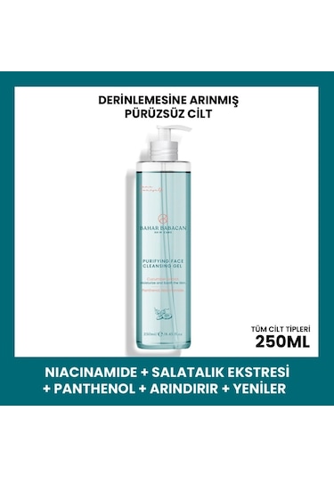 Bahar Babacan Niacinamide ve Salatalık Özlü Arındırıcı Yüz Temizleme Jeli 250 ML