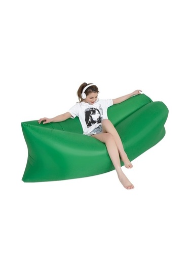 Prestigegoods Açık Taşınabilir Tembel Su Şişme Kanepe, Plaj Çim Hava Yatağı, 200x70cm Çim Yeşili Yeşil