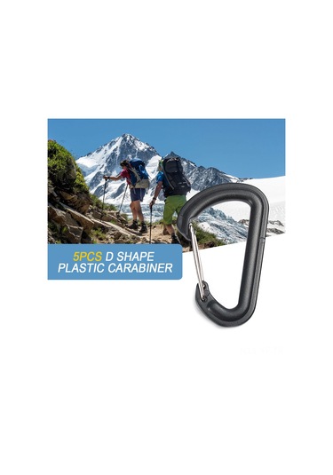 Yifomall Outdoor Spor Ve Gündelik Kullanım İçin 5'li Pvc Plastik Kanca, Hafif Ve Dayanıklı, Molle Sistemleriyle Uyumlu, Tek Elle Kullanım Kolay
