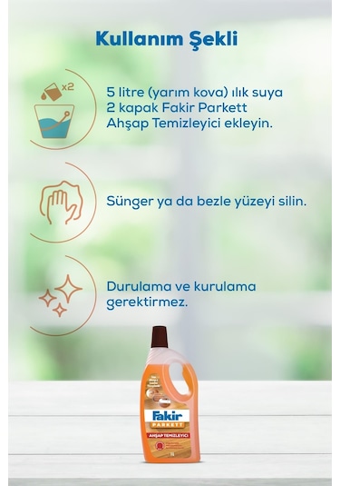 Fakir Parkett Nano Teknolojili Ahşap Temizleyici 1 L