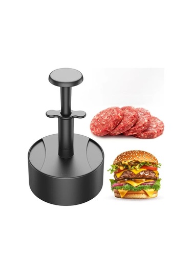 Siyah Doldurulmuş Burgerler İçin Hamburger Presi Burger Patty Maker Sığır Eti Sebzeli Maker Kalıp Burger Köftesi Pişirme Barbekü İçin Mükemmel Siyah