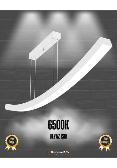 Freccia Beyaz Kasa, Beyaz Işık Modern Sarkıt Led Avize Beyaz