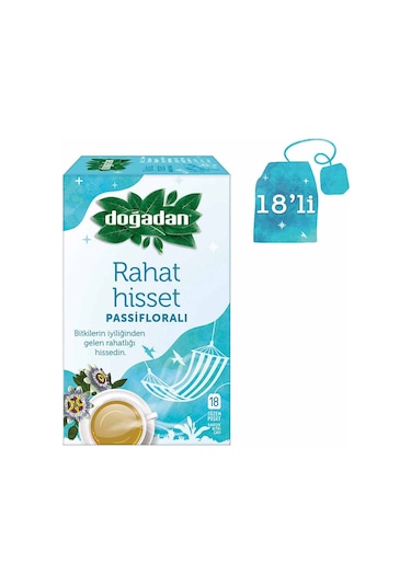 Doğadan Rahat Hisset Pasifloralı Süzen Poşet Karışık Bitki Çayı 18'li