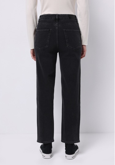 Colins Straight Fit Yüksel Bel Düz Paça Kadın Siyah Jean Pantolon Cl1076565 Q1.v1 Dn43755 Denim