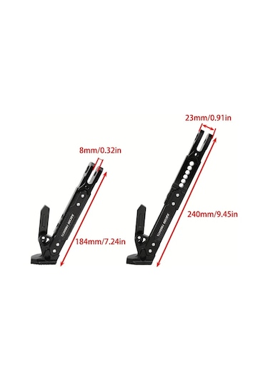 Xuweiwei Universal Motorcycle Kickstand Blue Ayarlanabilir Alaşım Motosiklet Yan Sehpası