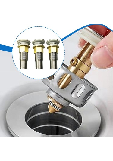 Suntek 3 Parça Lavabo Gider Tıkacı Silikon Conta Sağlam Stil B