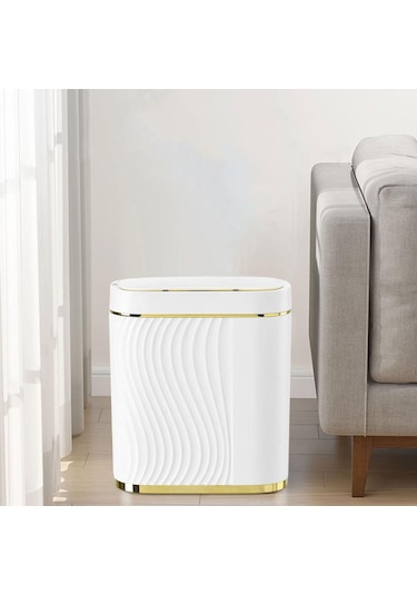 Suntek Magideal Ev Ofis Tuvalet Için Akıllı Çöp Kutusu Beyaz