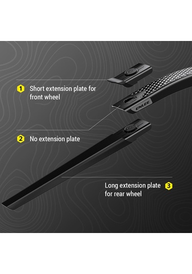 Enlee 2 Adet Ayarlanabilir Bisiklet Çamurluğu Dağ Bisikleti Siyah