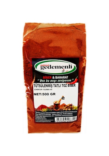 Mahmut Gedemenli Tütsülenmiş Tatlı Toz Biber 500 G